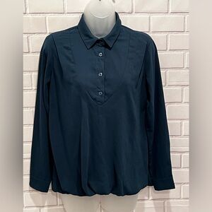 EASY ZONE women long sleeve green blouse/size S